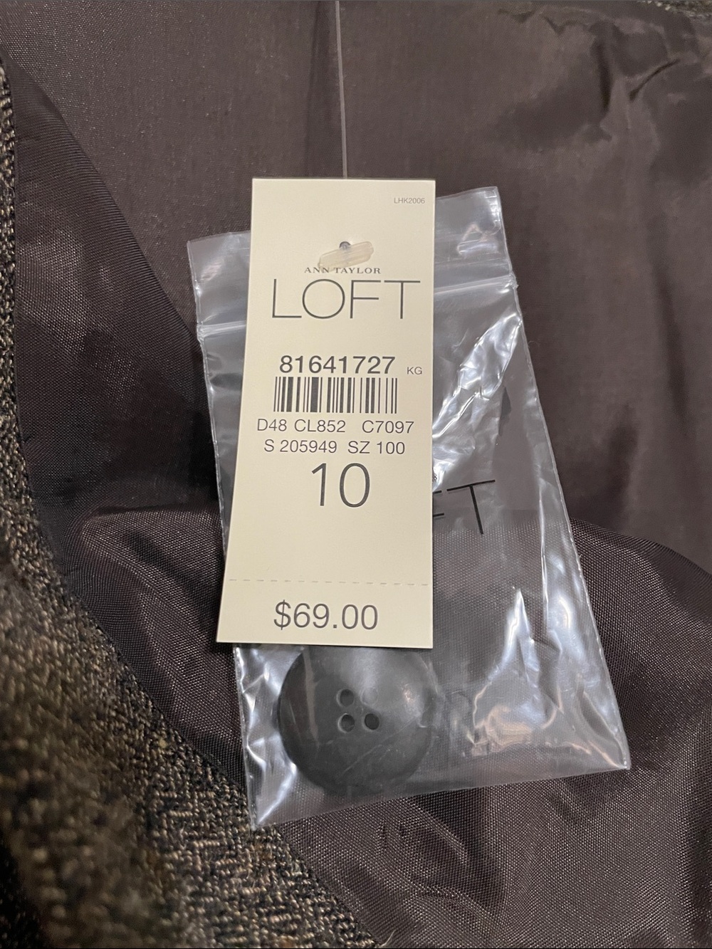 LOFT Brown Tweed A-Line Skirt NWT - Picture 6 of 6